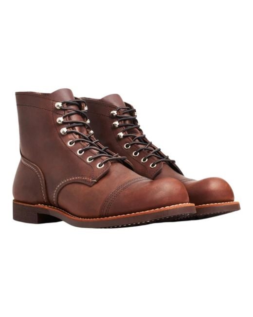 Red Wing Brown Lace-Up Boots for men