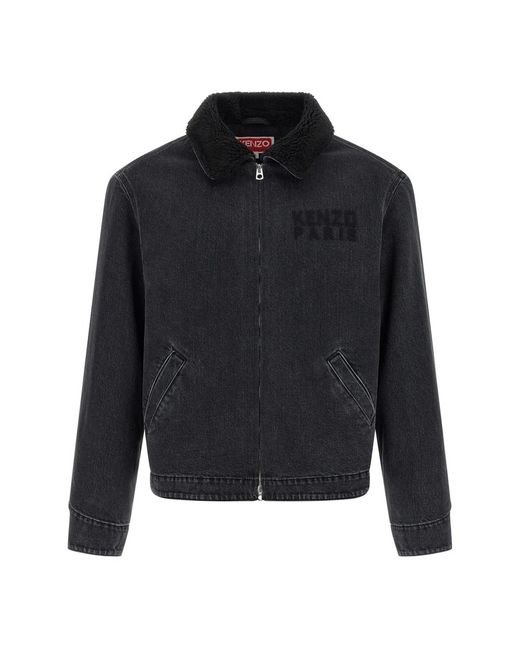 KENZO Blue Denim Jackets for men