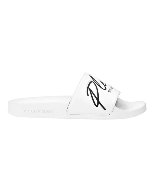Philipp Plein Schoenen ,Wit ,Slipper in het White