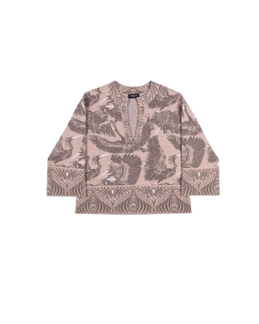 Nenette Pink V-Neck Knitwear