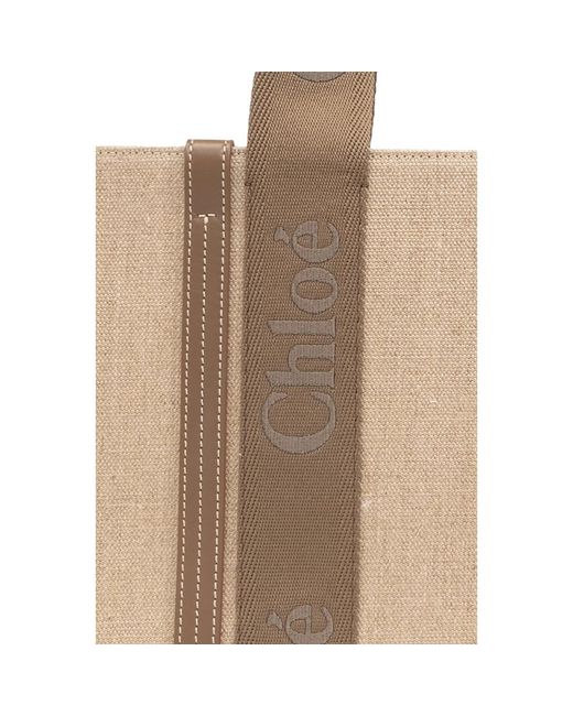 Chloé Natural 'woody medium' shopper bag