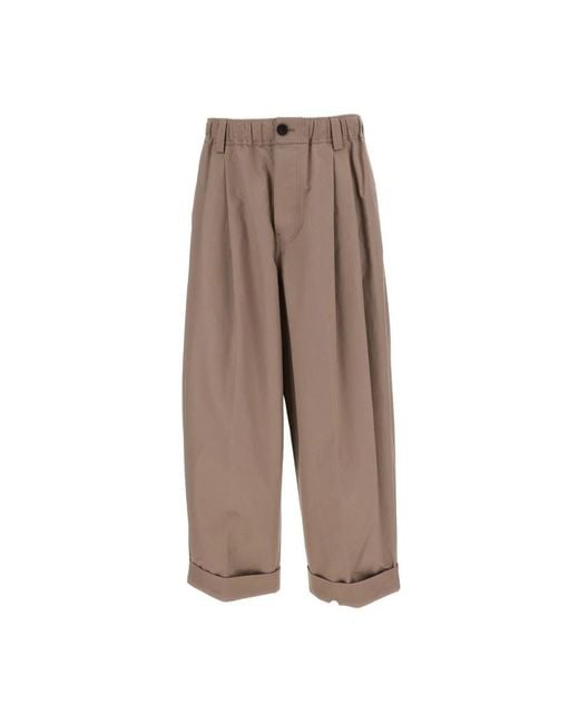 Marni Brown Wide Trousers for men
