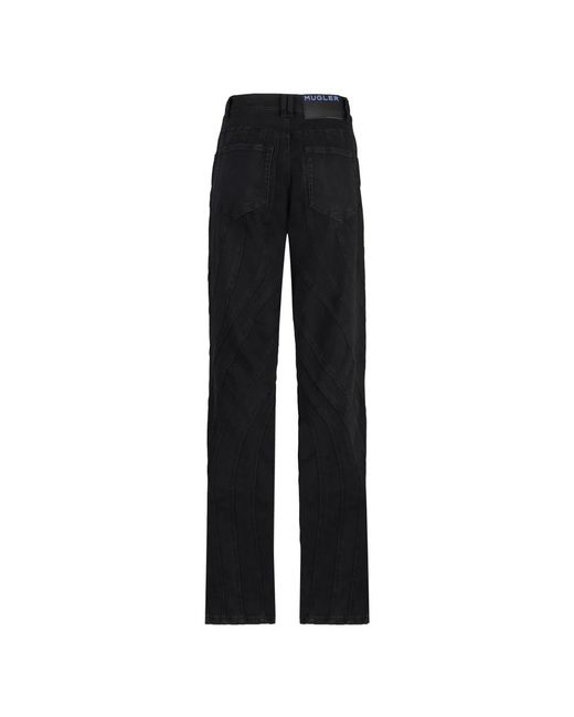 Mugler Black Straight Fit Jeans