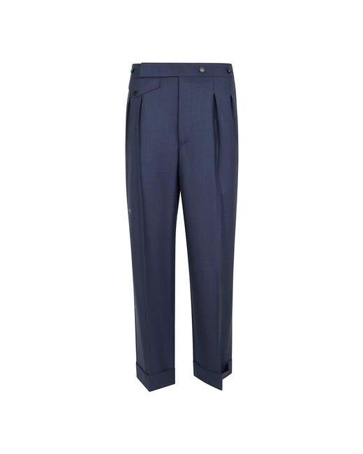 Victoria Beckham Blue Wide Trousers