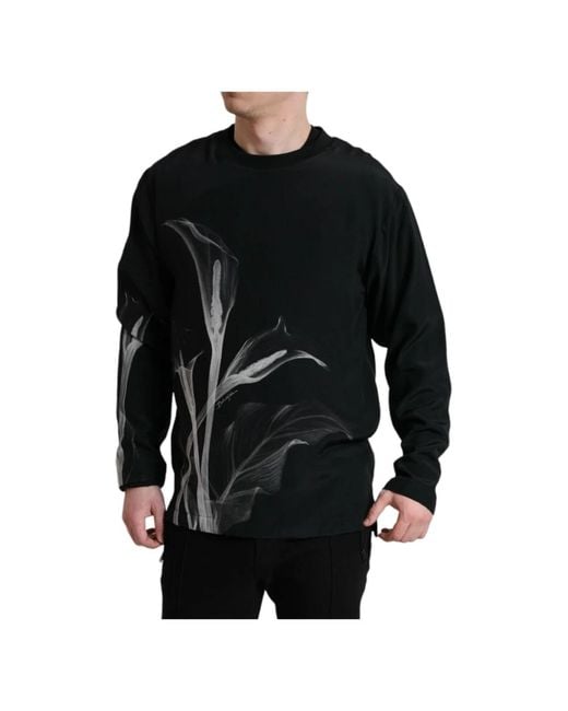 Dolce & Gabbana Long Sleeve Tops in het Black voor heren