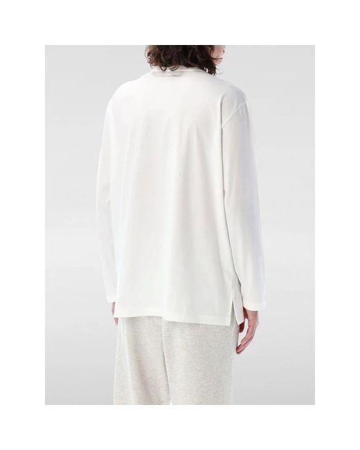 Y-3 Long Sleeve Tshirt Classic Crew Neck in het White voor heren