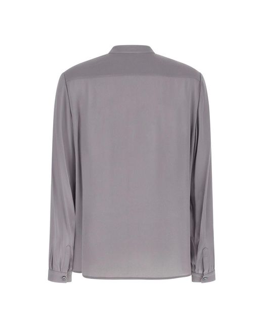 Tory Burch Overhemden ,Grijs ,Georgette Blouse Met Strik in het Gray
