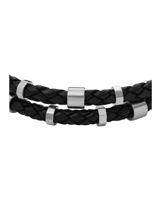 Fossil Accessoires ,Grijs ,Bracelets in het Black voor heren