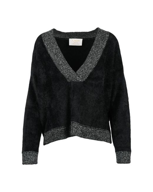 Kaos Black V-Neck Knitwear