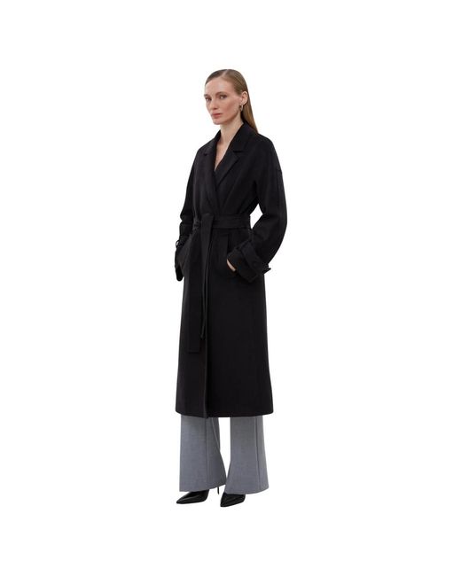 ESTRO Black Belted Coats