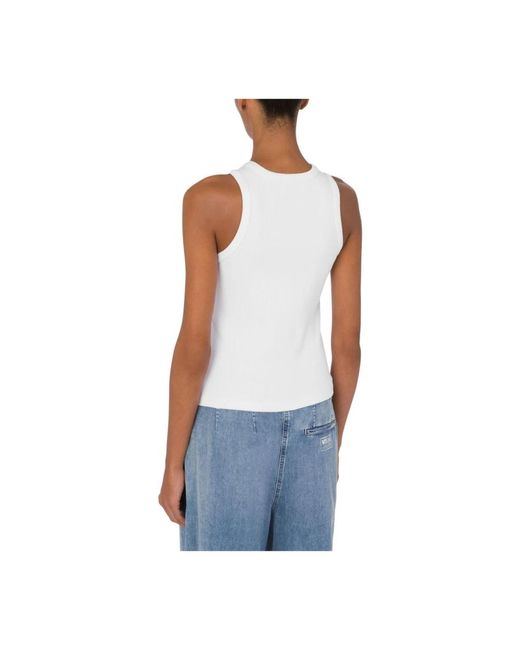 Moschino White Sleeveless Tops