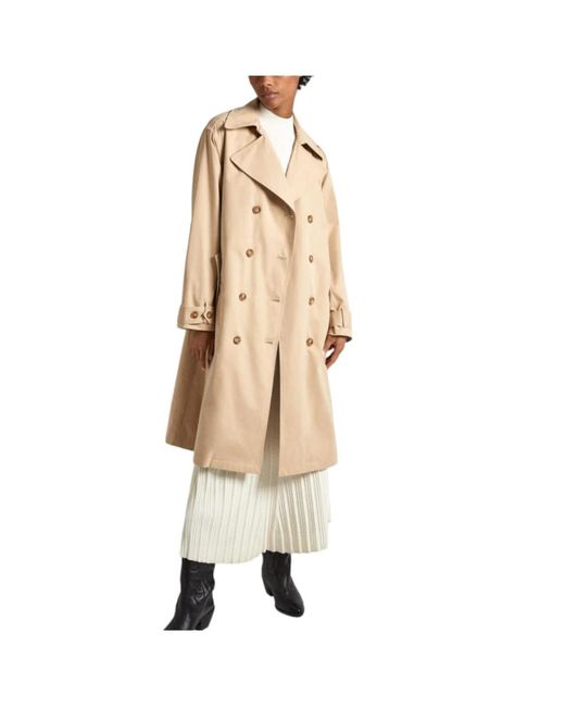 Pepe Jeans Trench Coats in het Natural