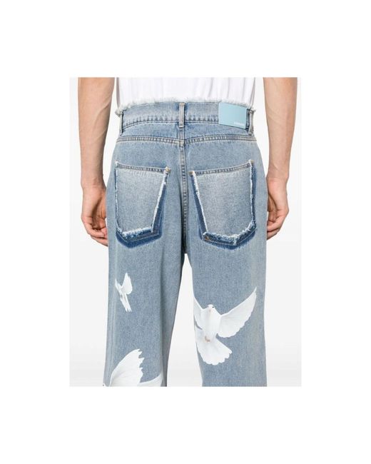 3.PARADIS Blue Loose-Fit Jeans for men