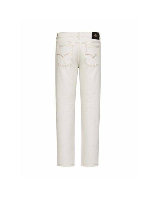 Versace White Straight Fit Jeans for men