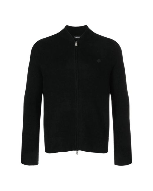 J.Lindeberg Truien & Vesten ,Zwart ,Nylon Merino Logo Zip Sweater in het Black voor heren