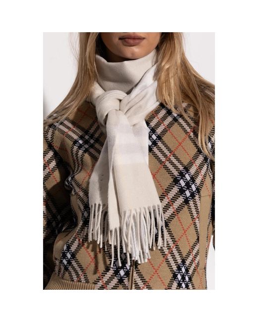 Burberry White Winter Scarves
