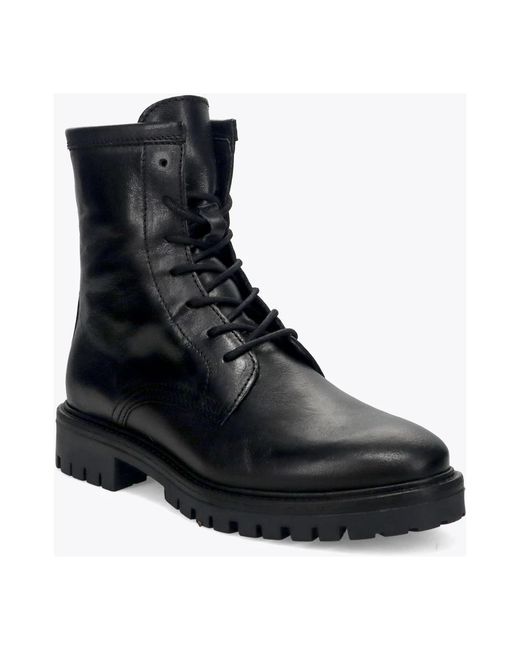 Alpe Black Lace-Up Boots