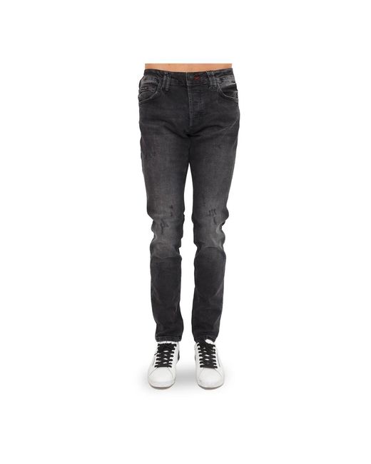 Philipp Plein Black Straight Fit Jeans for men