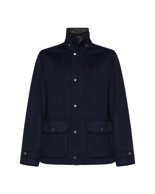 Brunello Cucinelli Wool Winter Jacket in het Blue voor heren