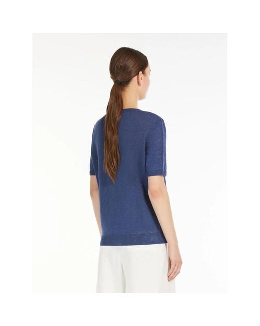 Weekend by Maxmara Blue Round-Neck Knitwear