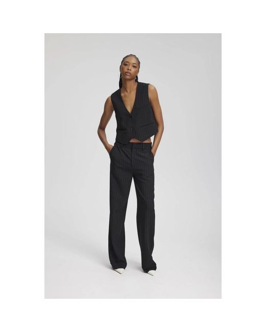 Gestuz Black Straight Trousers