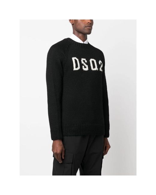 DSquared² Round-neck knitwear in Black für Herren