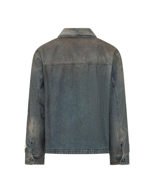 Amiri Gray Denim Jackets for men