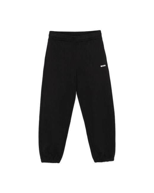 MSGM Black Sweatpants for men