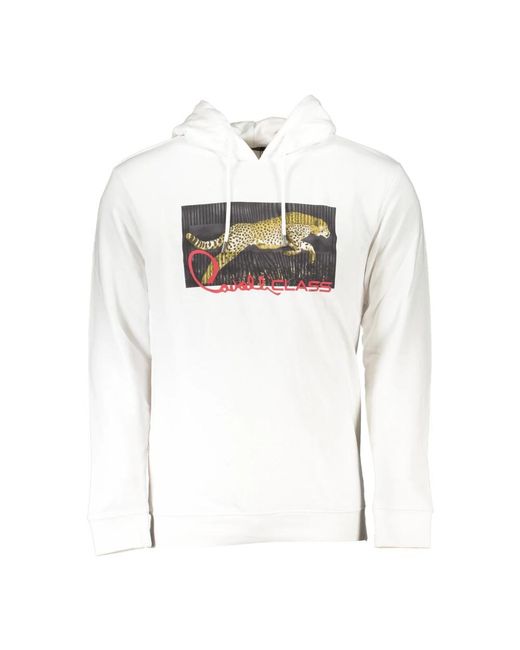 Roberto Cavalli White Hoodies for men