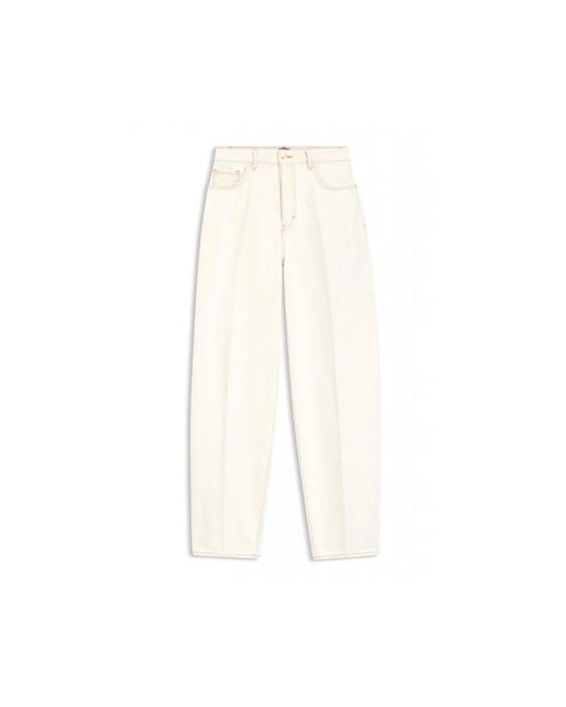 HUGO White Loose Fit Jeans