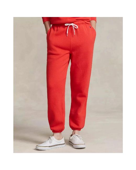 Ralph Lauren Rode Joggingbroek Met Logo in het Red