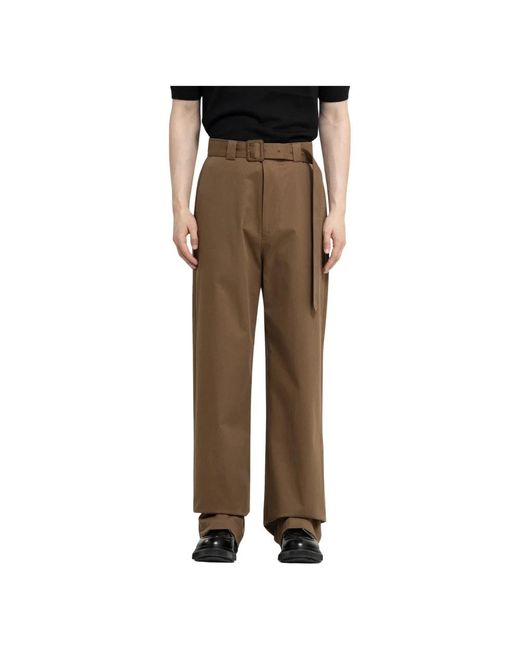 Dries Van Noten Natural Straight Trousers for men