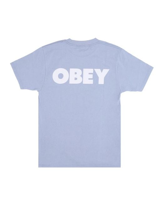 Obey Blue T-Shirts for men
