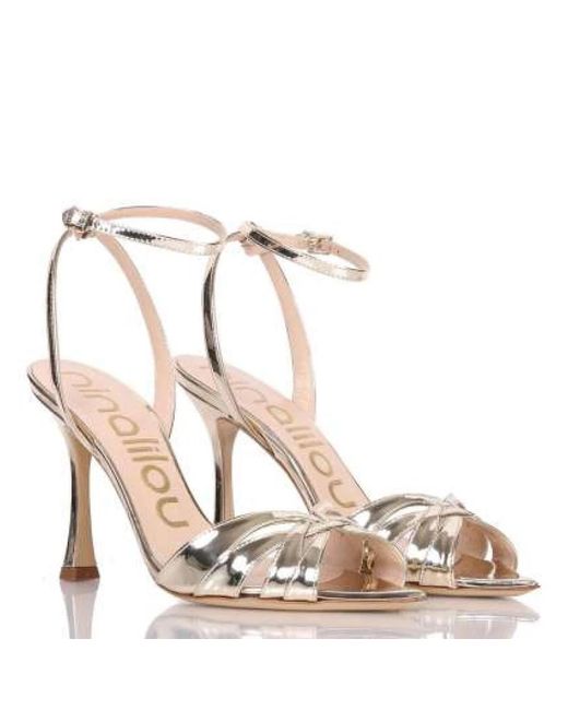 Ninalilou Metallic High Heel Sandals
