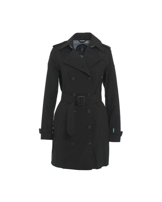 Save The Duck Black Trench Coats