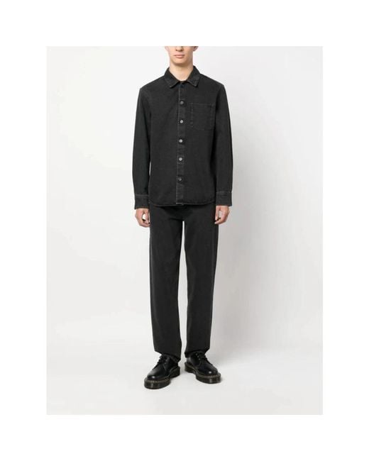 A.P.C. Black Straight Jeans for men