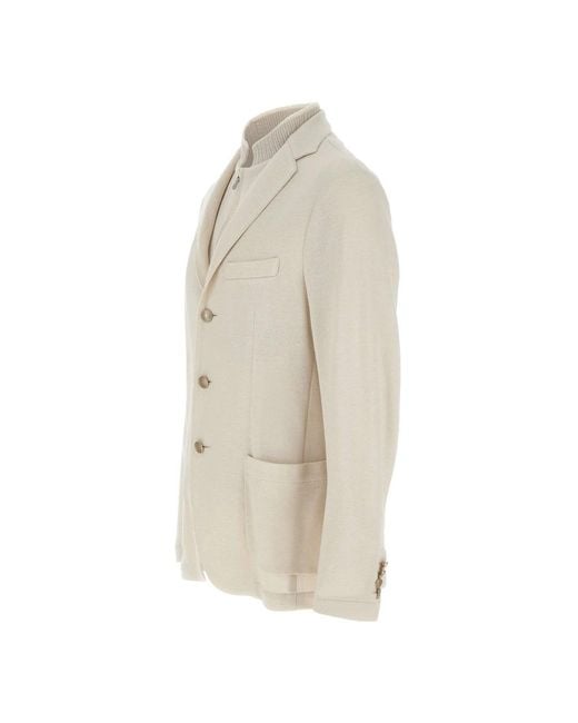 Eleventy White Blazers for men