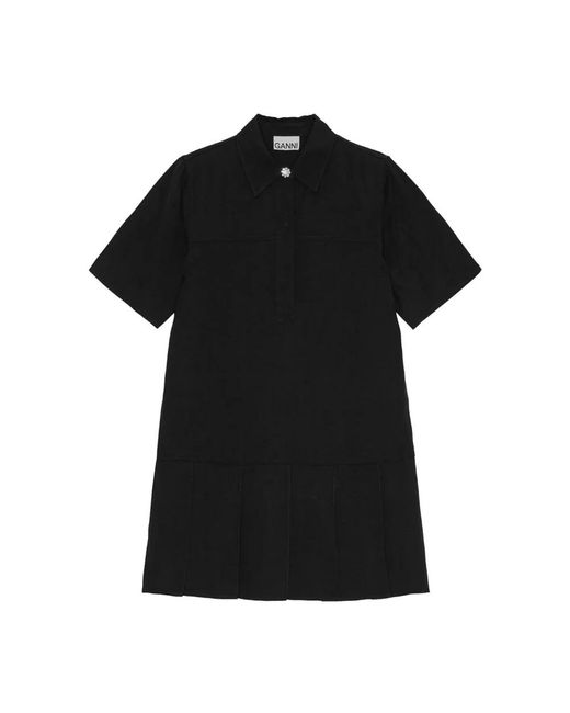 Ganni Black Short Dresses