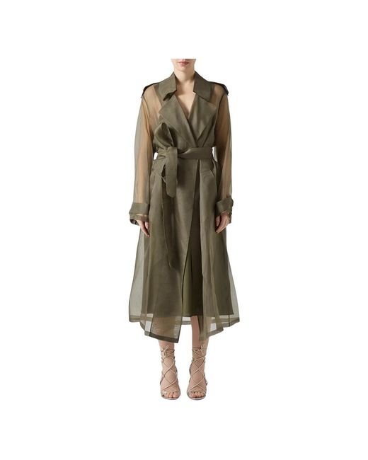 FEDERICA TOSI Green Belted Coats