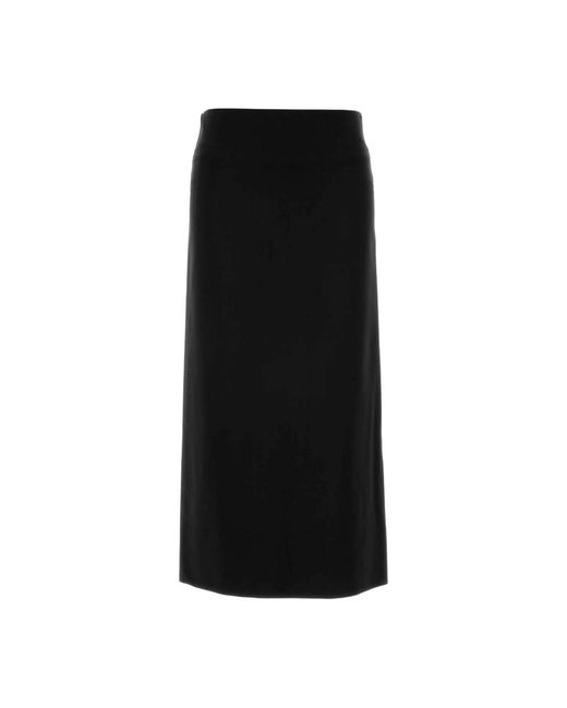 Jil Sander Maxi-Rok Met Split in het Black