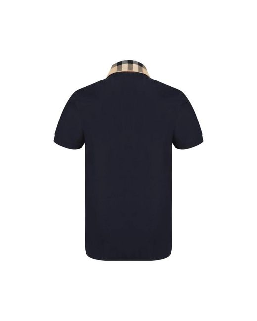 Polo classico in cotone di Burberry in Blue da Uomo