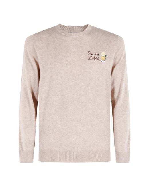 Mc2 Saint Barth Pink Round-Neck Knitwear for men