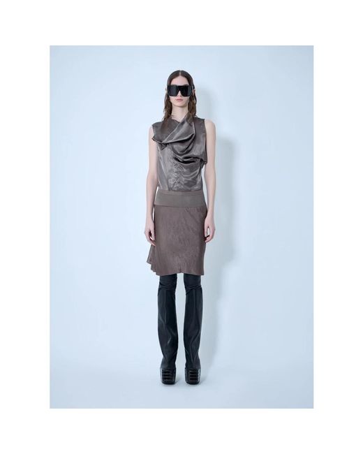 Rick Owens Gray Short Skirts