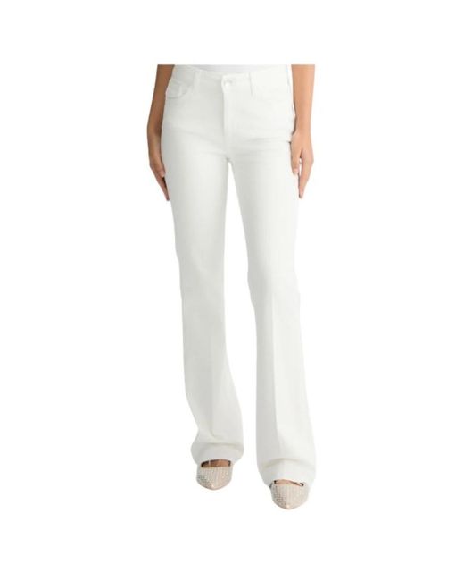 Liu Jo Jeans ,Wit ,Katoen Bootcut Good Repot Jeans in het White