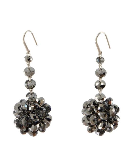 Isabel Marant Zwarte Metalen Hanger Oorbellen Set in het White
