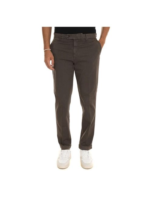 BERWICK 1707 Gray Chinos for men