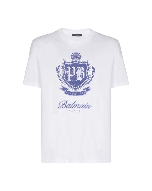 Balmain White T-Shirts for men