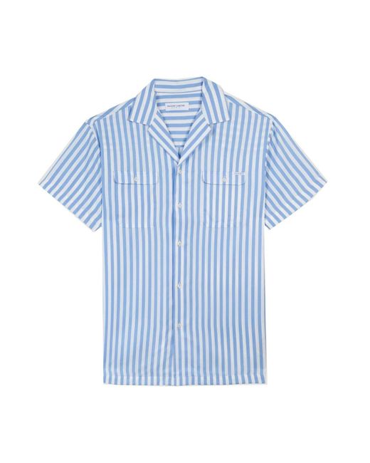 Maison Labiche Blue Short Sleeve Shirts for men