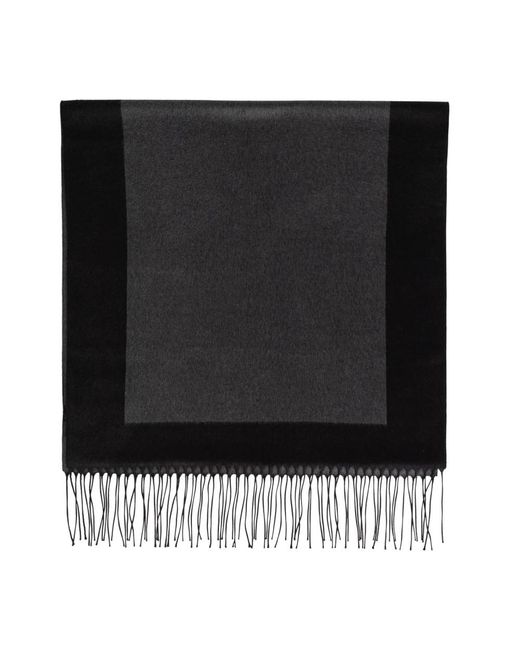Saint Laurent Black Silk Scarves for men