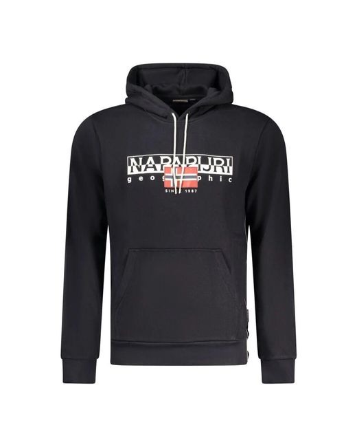 Napapijri Kapuzenpullover schwarz langarm in Black für Herren